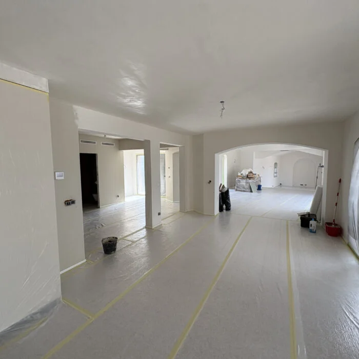 Mobilier protégé pendant le chantier