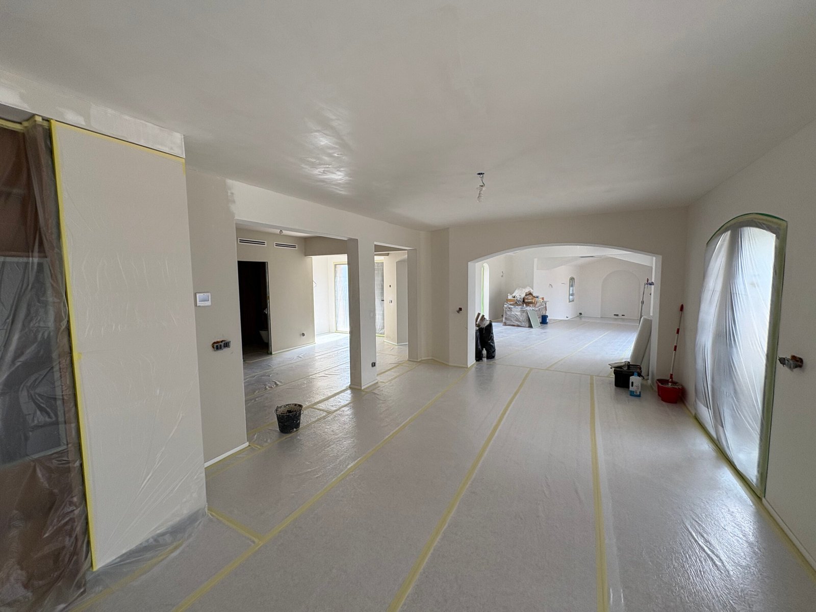 Mobilier protégé pendant le chantier